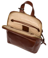 Conkca Signature Collection #product-type#: 'Kerrie' Conker Brown Leather Backpack