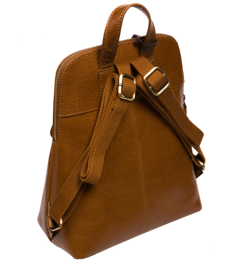 Conkca Signature Collection #product-type#: 'Kerrie' Dark Tan Leather Backpack