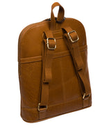 Conkca Signature Collection Bags: 'Amora' Dark Tan Leather Backpack