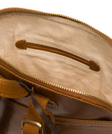 Conkca Signature Collection Bags: 'Amora' Dark Tan Leather Backpack