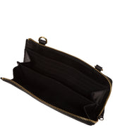 Conkca Signature Collection Bags: 'Winnie' Black Leather Cross Body Clutch Bag