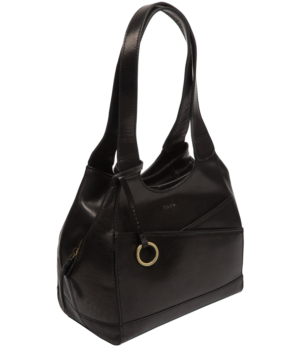 'Vesper' Black Leather Handbag