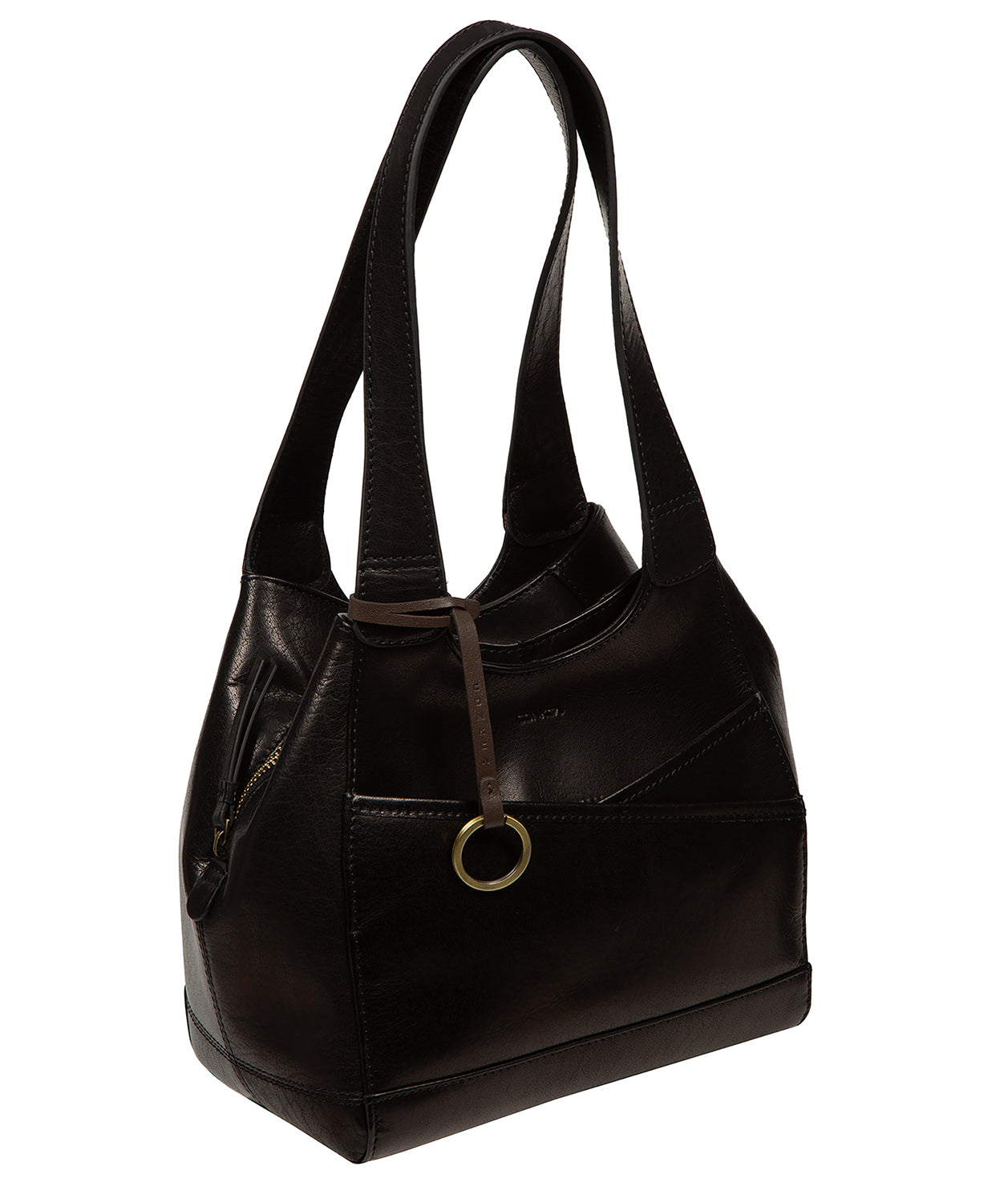 'Vesper' Black Leather Handbag