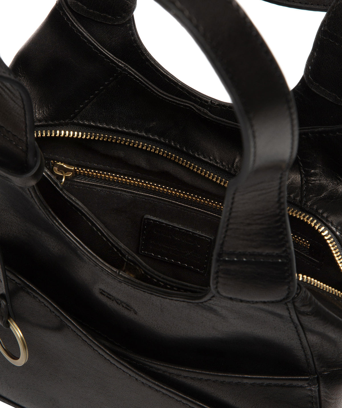 'Vesper' Black Leather Handbag