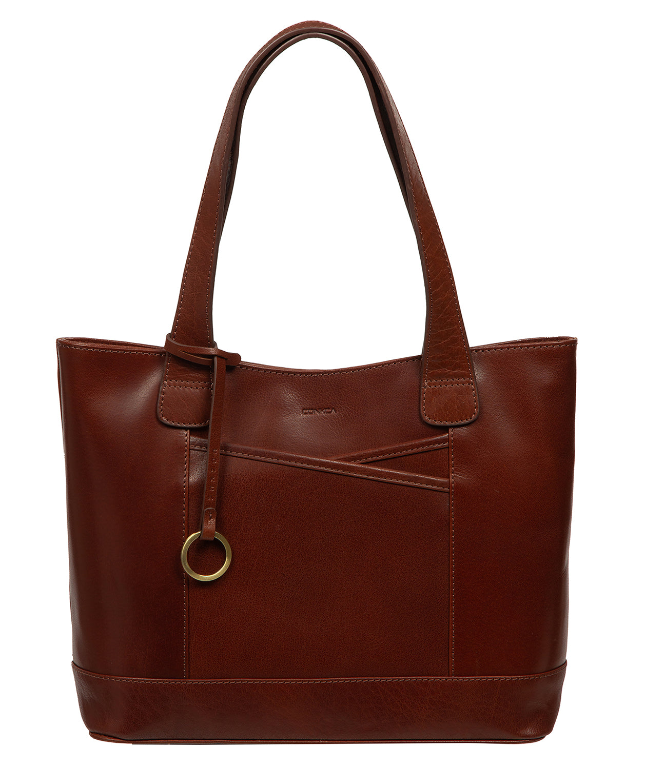 'Minella' Conker Brown Leather Tote Bag