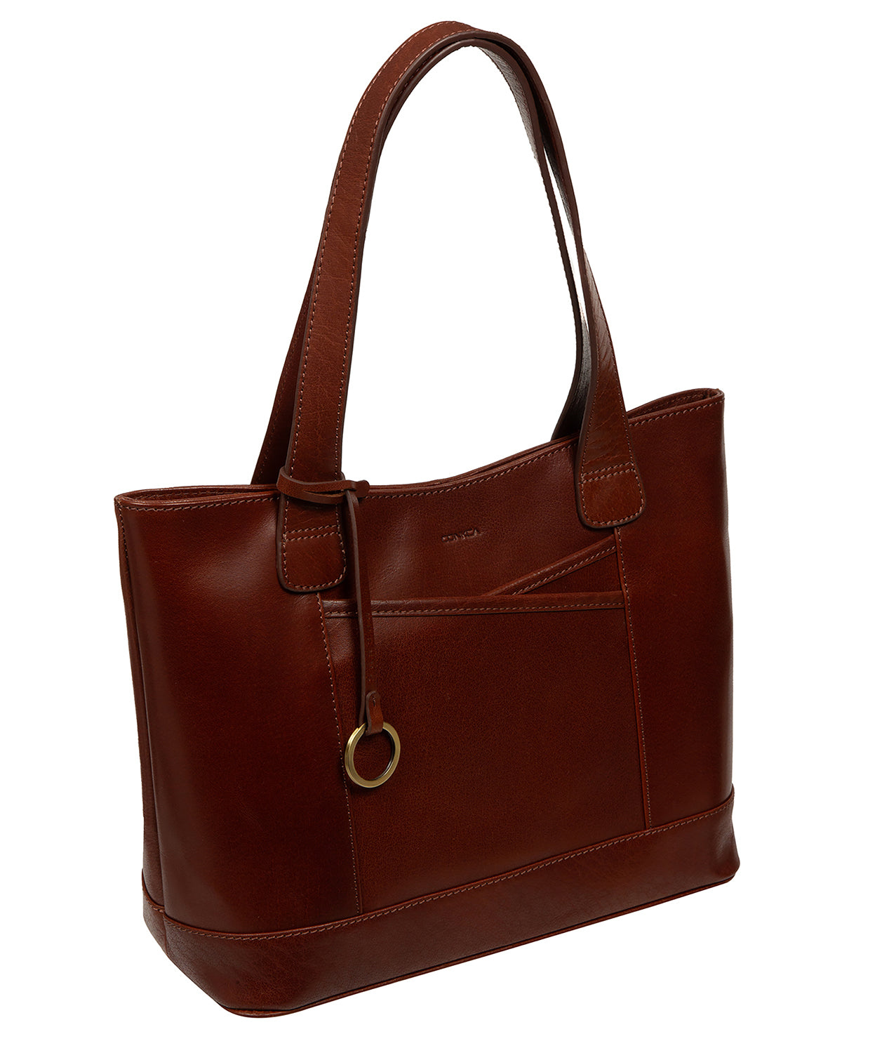 'Minella' Conker Brown Leather Tote Bag