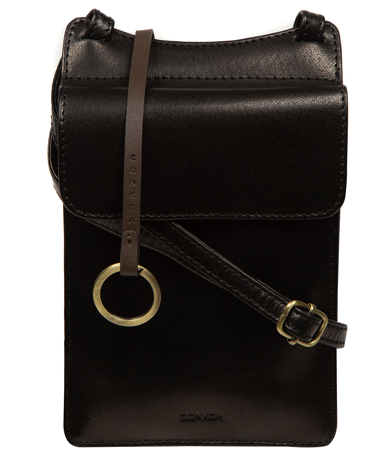 'Seraphina' Black Leather Cross Body Phone Bag