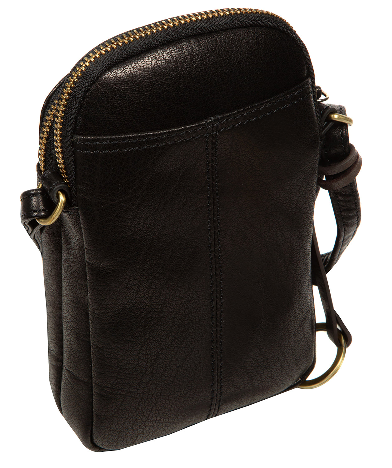 'Giselle' Black Leather Cross Body Phone Bag