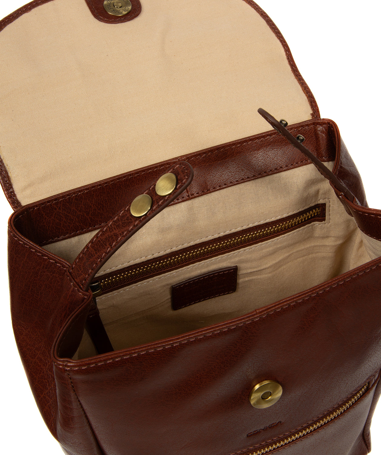 'Belle' Conker Brown Leather Backpack