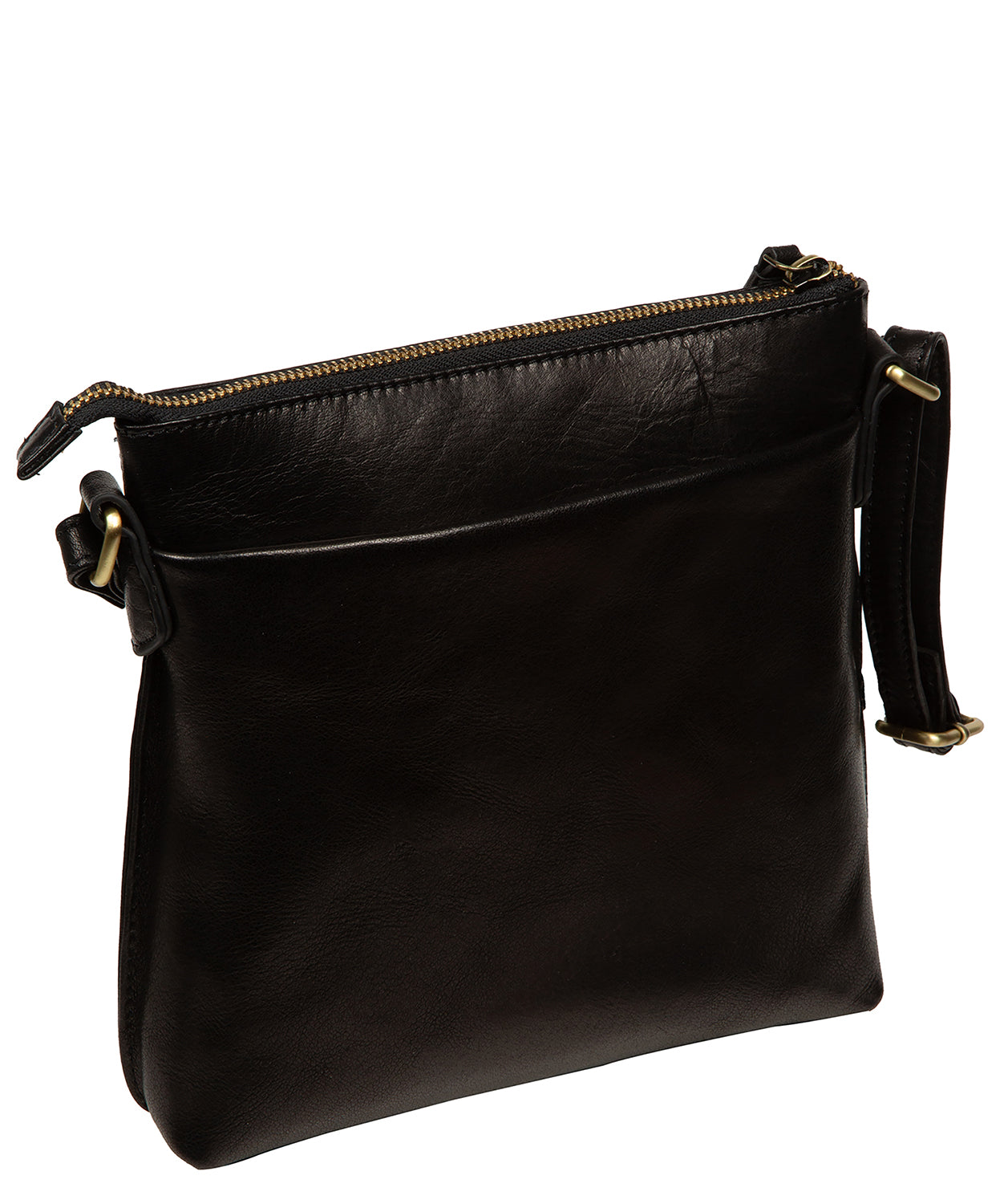'Cassia' Black Leather Cross Body Bag