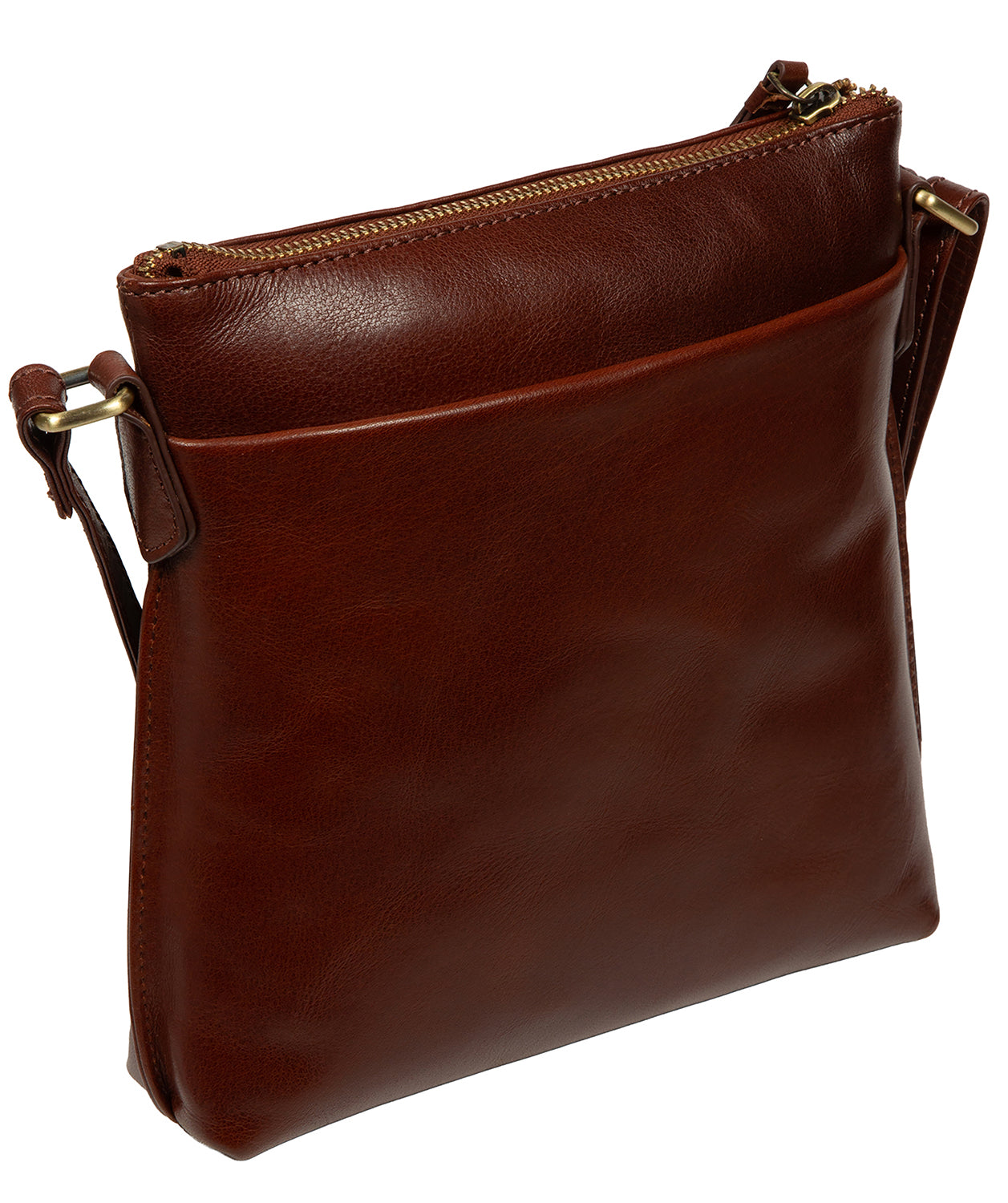 'Cassia' Conker Brown Leather Cross Body Bag