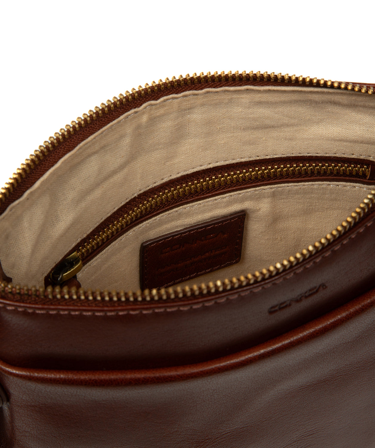 'Cassia' Conker Brown Leather Cross Body Bag