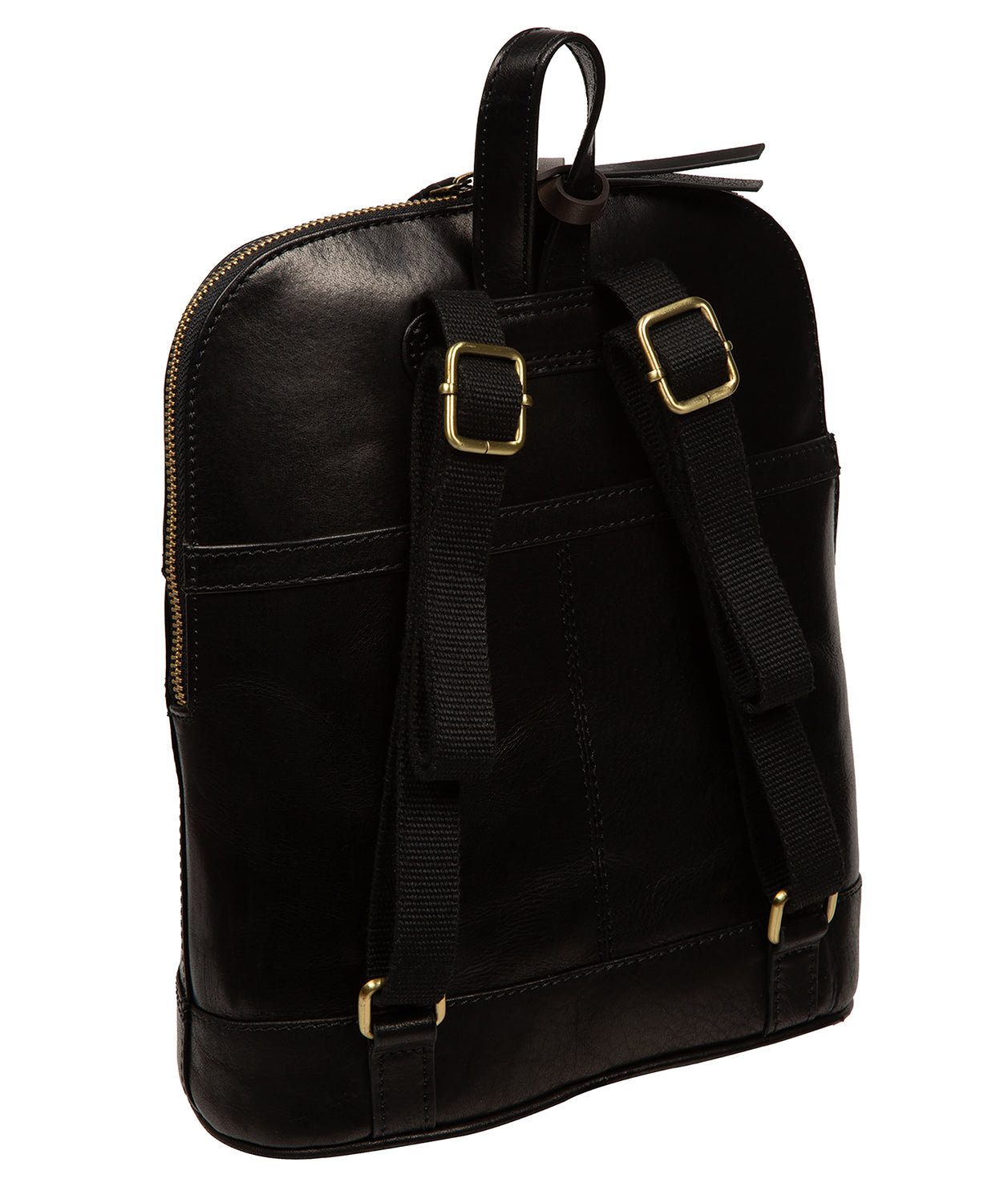 'Violetta' Black Leather Backpack