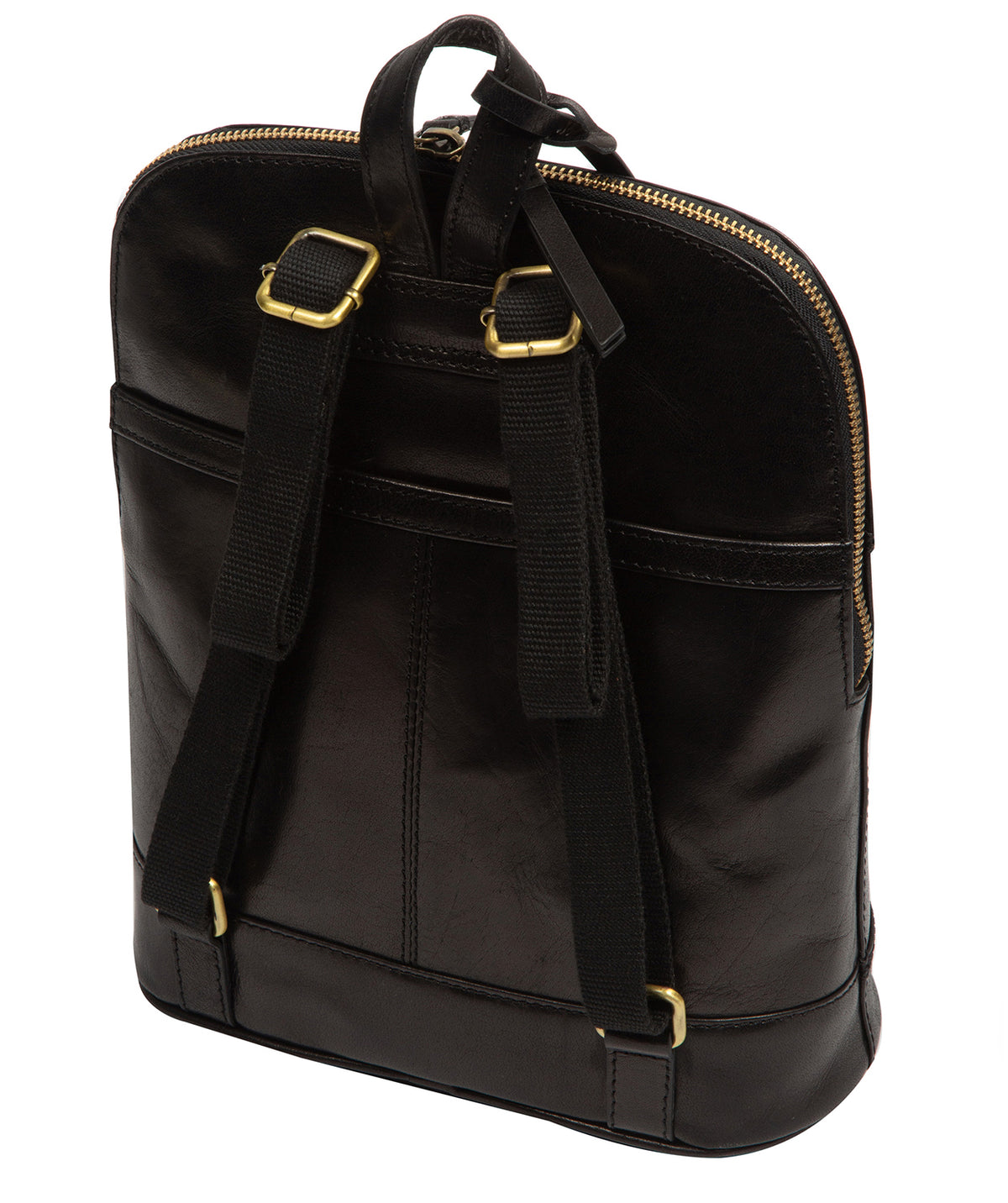 'Violetta' Black Leather Backpack
