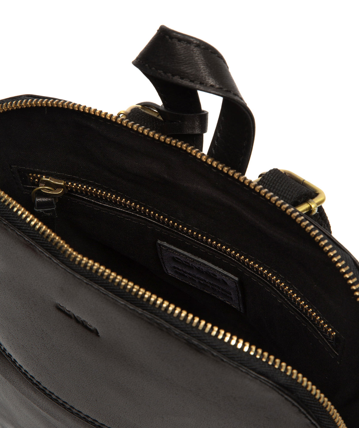 'Violetta' Black Leather Backpack