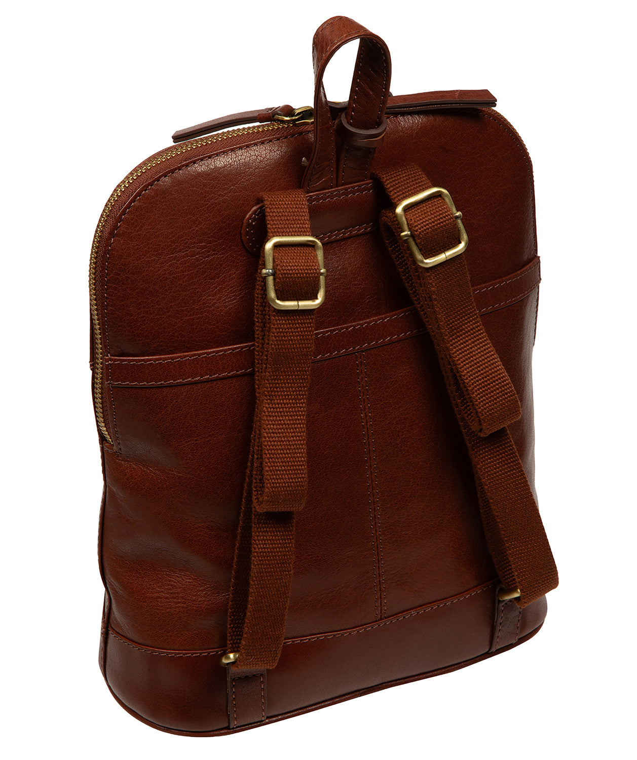'Violetta' Conker Brown Leather Backpack