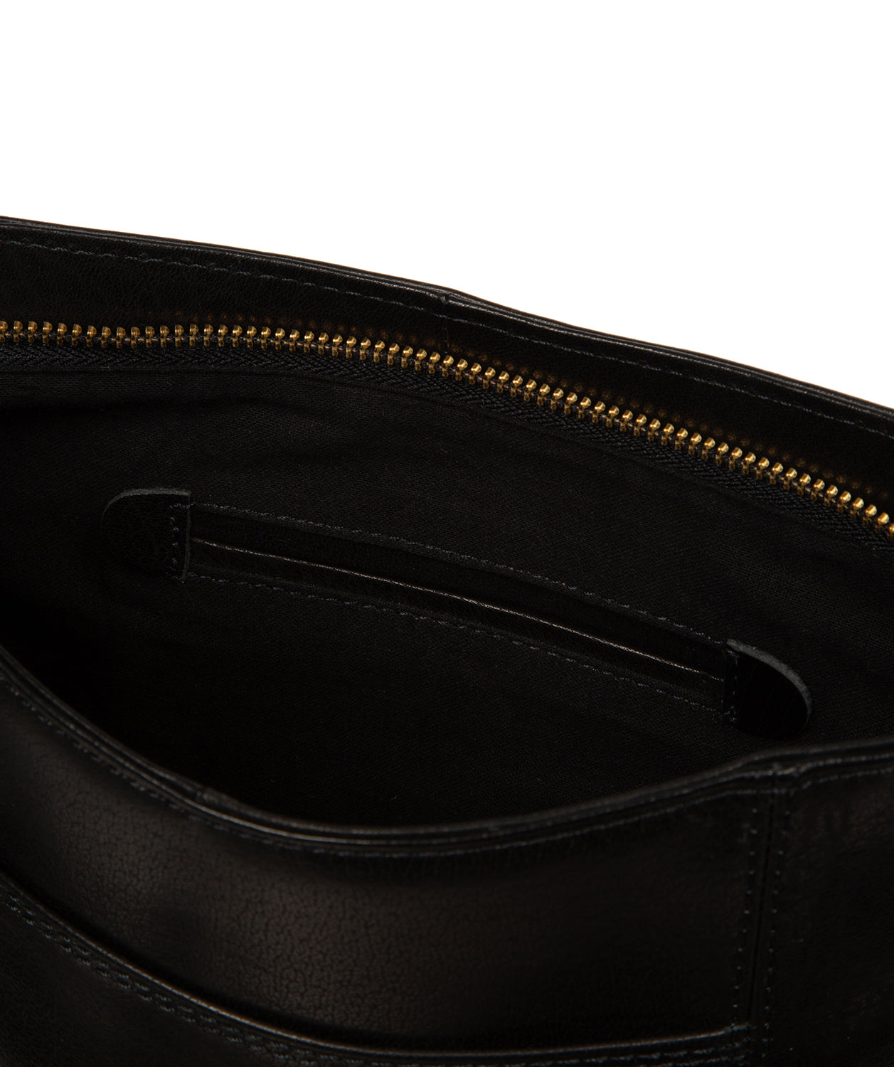 'Zinnia' Black Leather Cross Body Bag