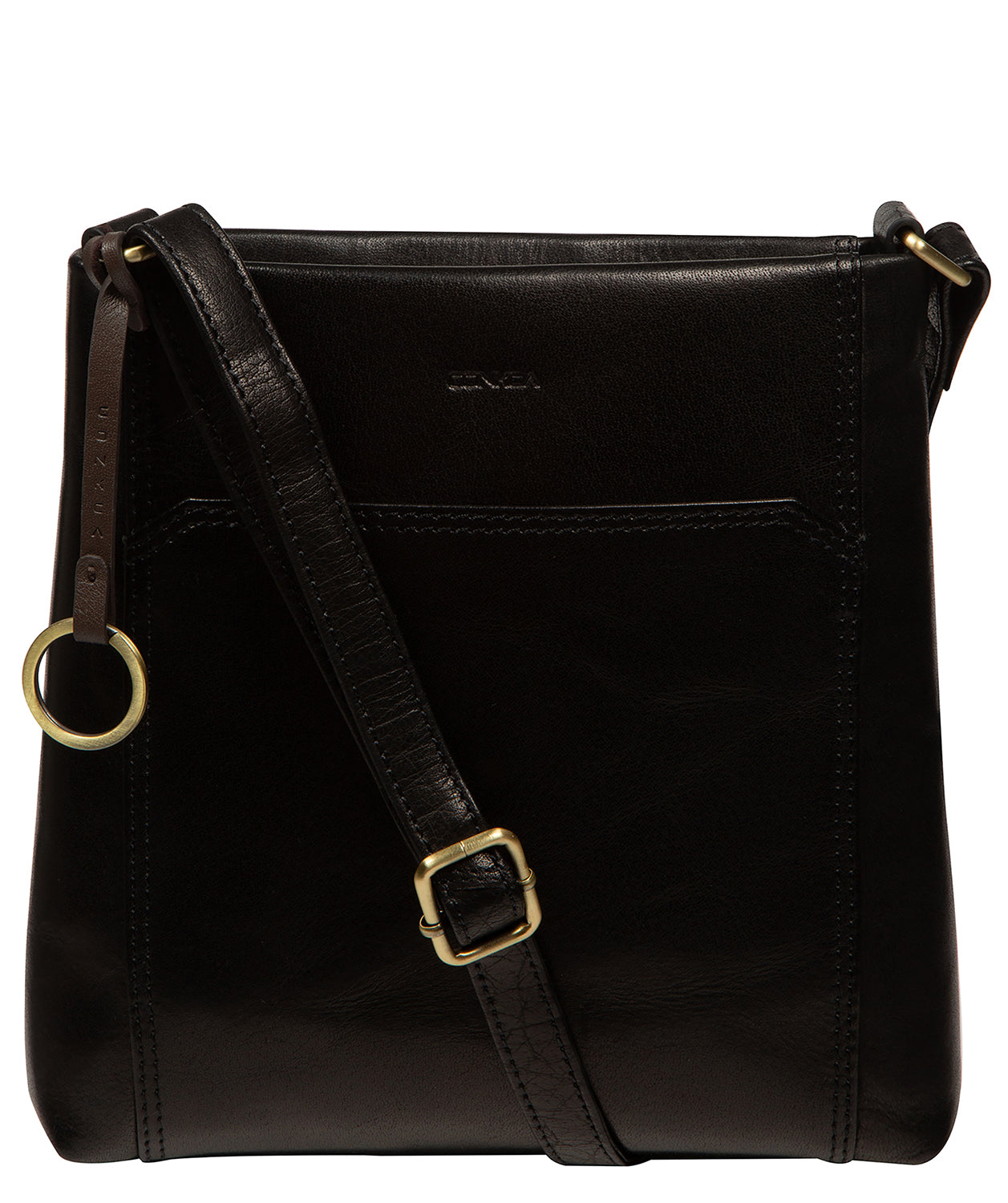 'Marissa' Black Leather Cross Body Bag