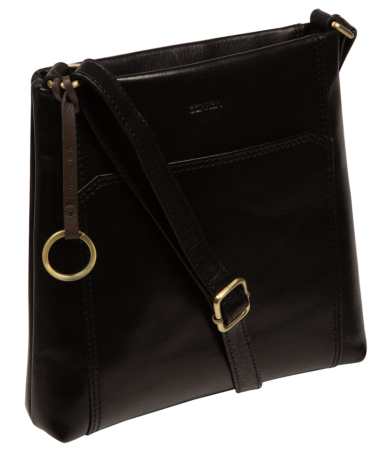 'Marissa' Black Leather Cross Body Bag