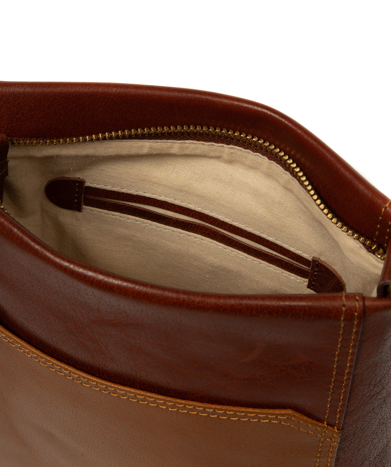 'Marissa' Conker Brown & Dark Tan Leather Cross Body Bag