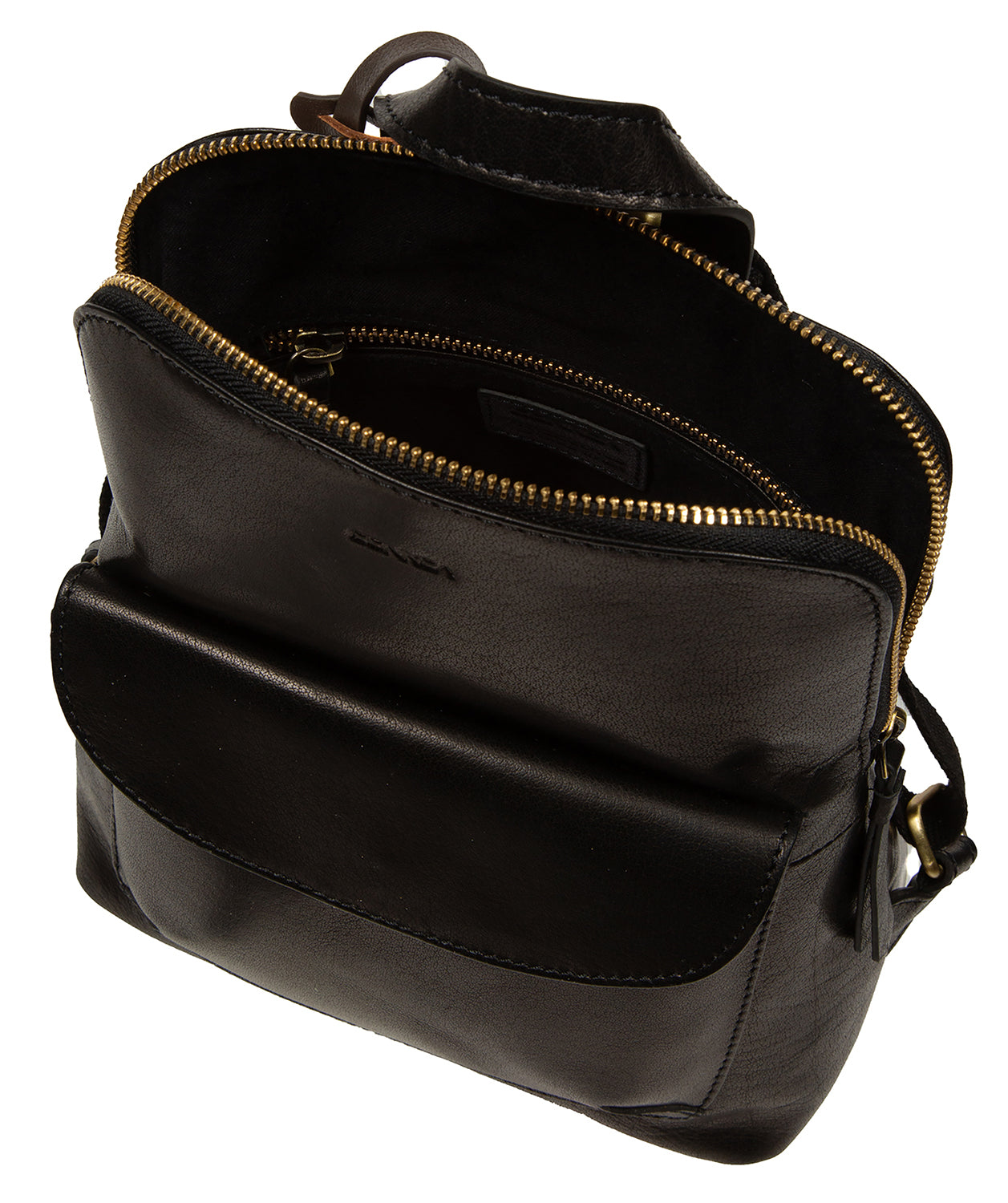 Dual adjustable shoulder straps and leather grab handle