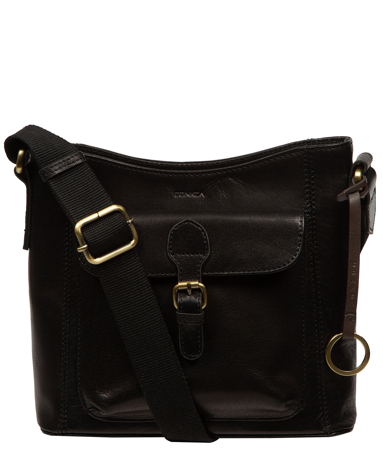 'Clementine' Black Leather Cross Body Bag
