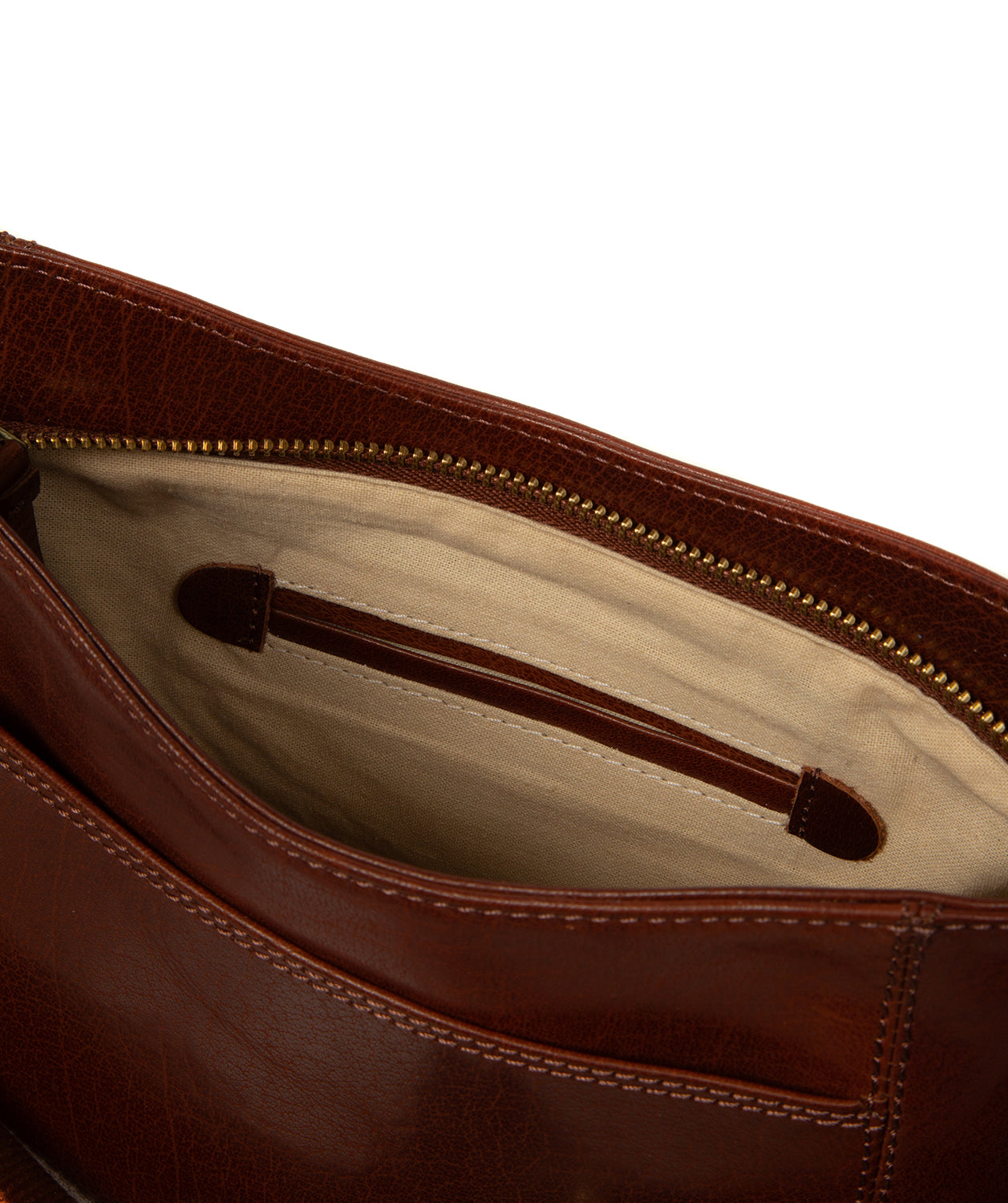 'Clementine' Conker Brown Leather Cross Body Bag
