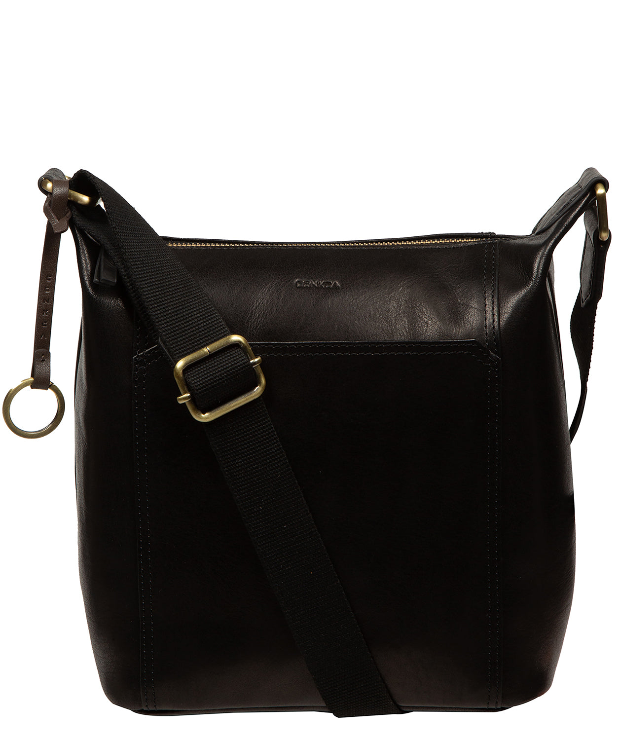 'Indigo' Black Leather Shoulder Bag