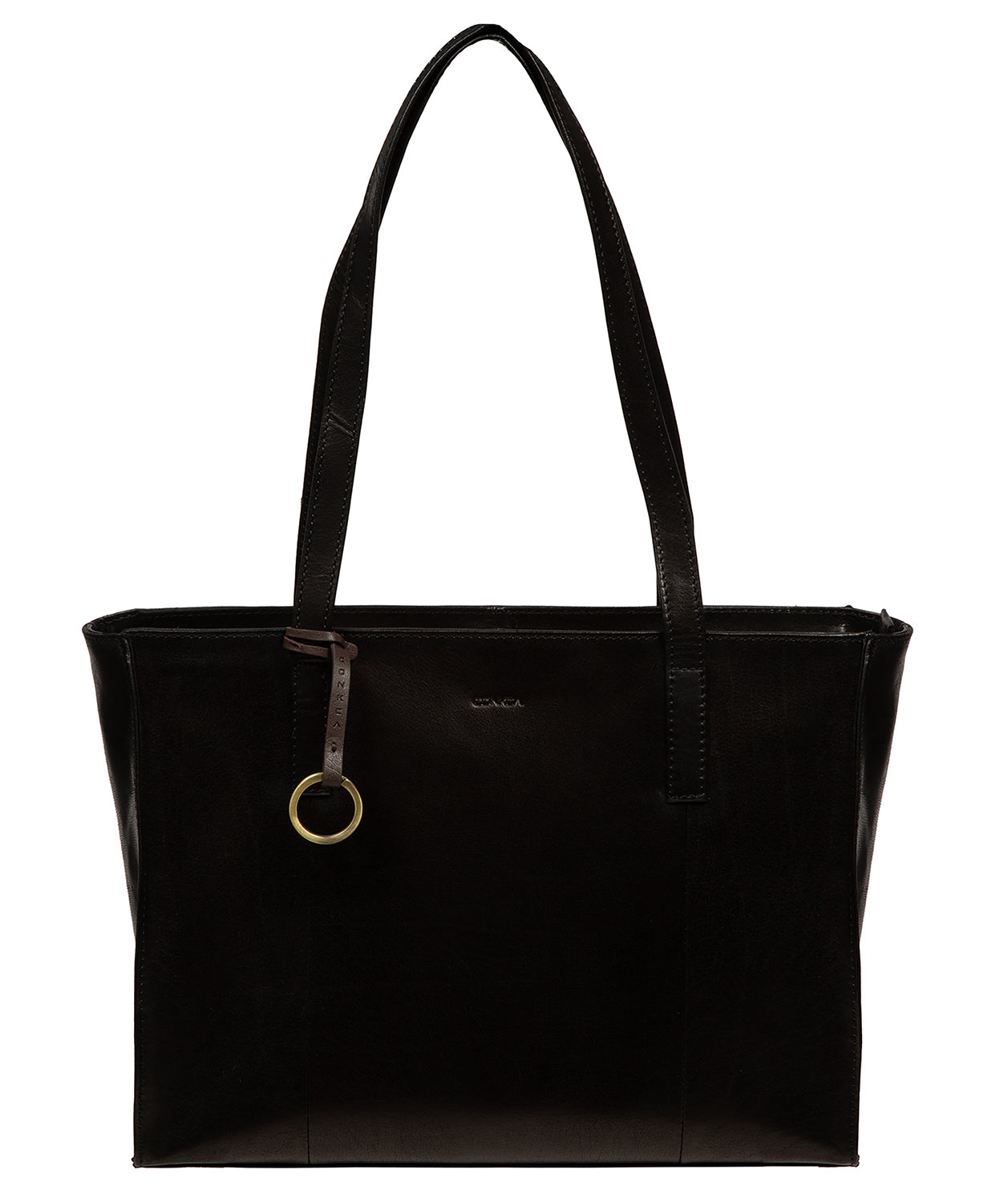 'Bella' Black Leather Tote Bag