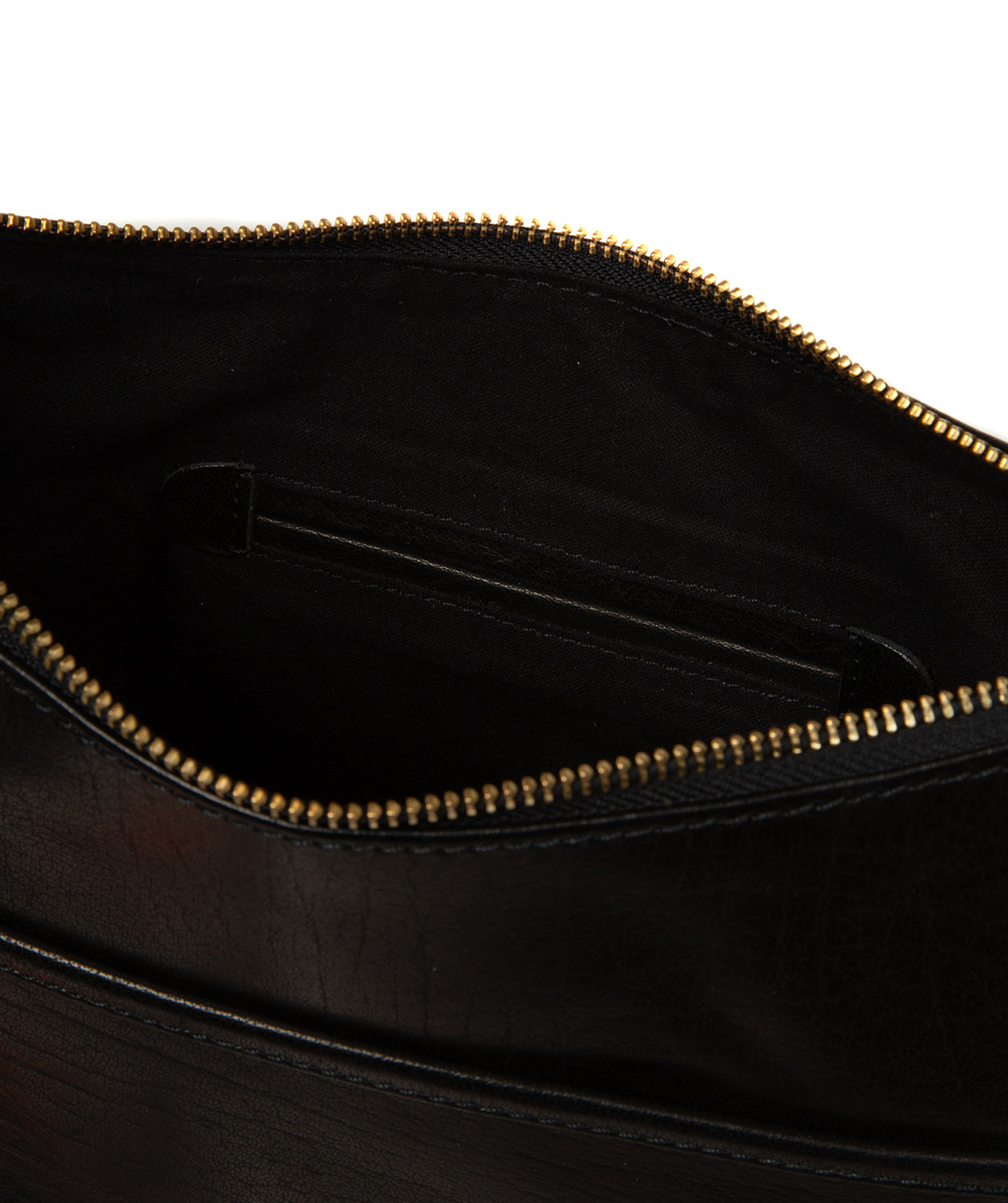 'Natalie' Black Leather Shoulder Bag