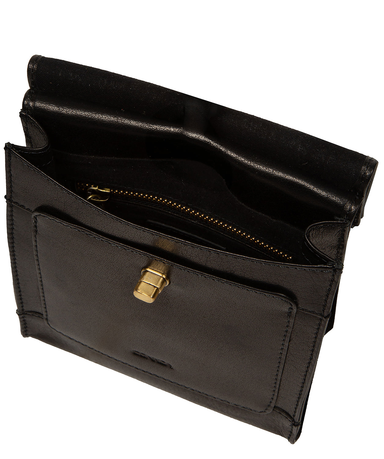'Coraline' Black Leather Cross Body Bag
