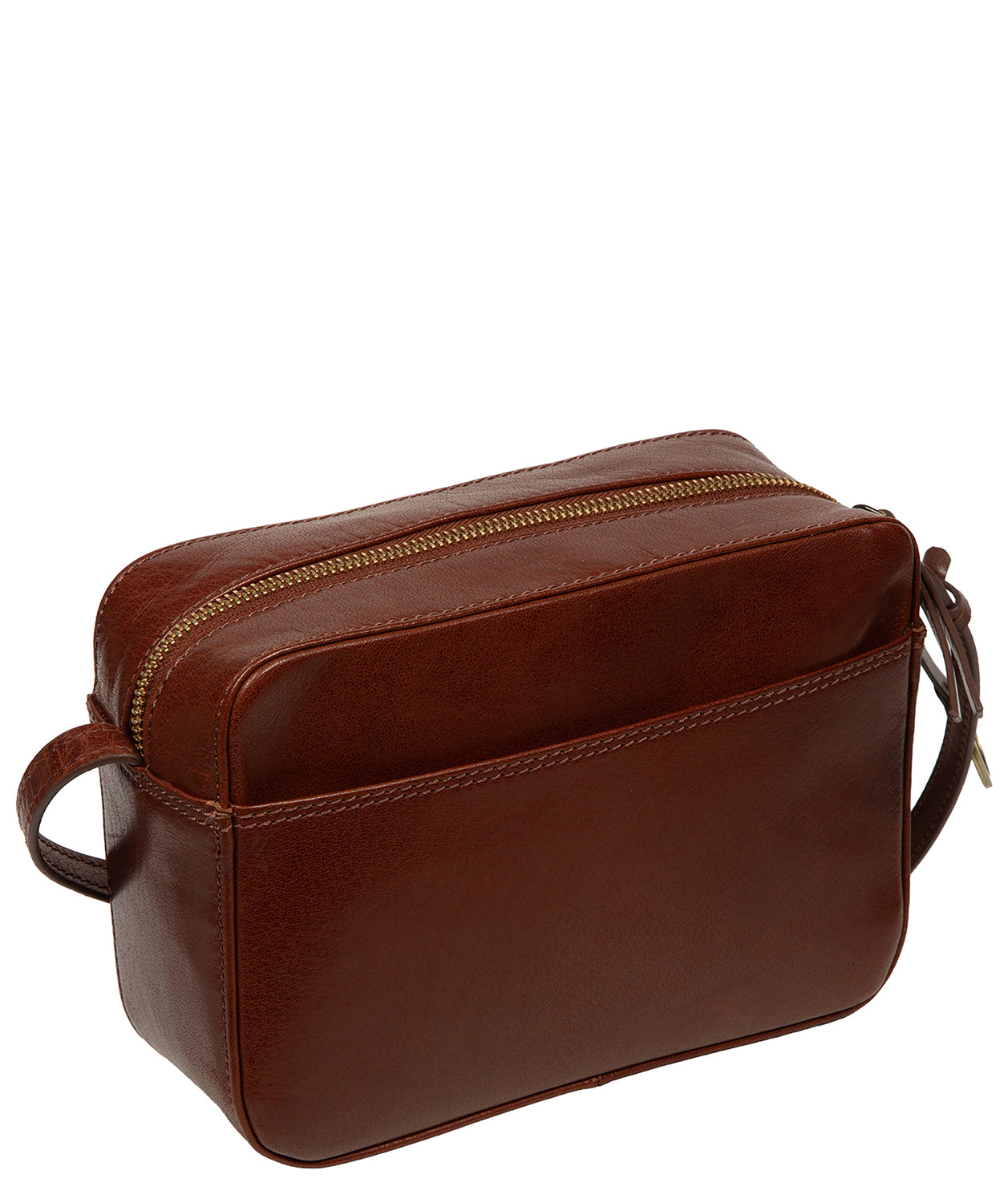 'Dahlia' Conker Brown Leather Cross Body Bag