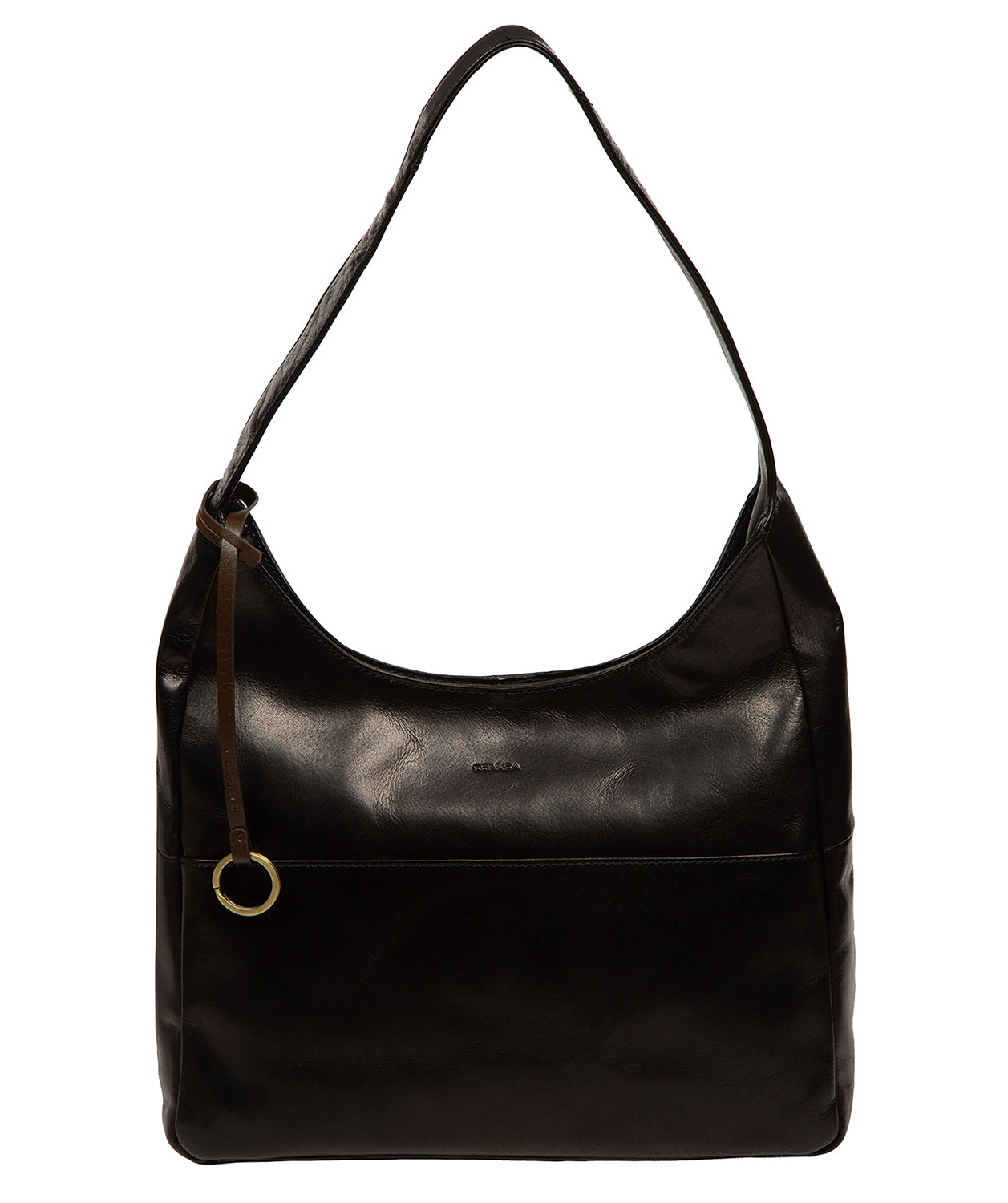 'Kyra' Black Leather Tote Bag