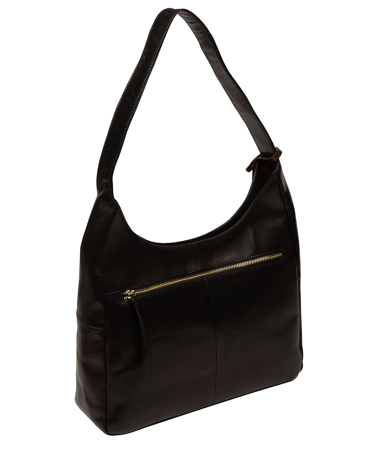 'Kyra' Black Leather Tote Bag
