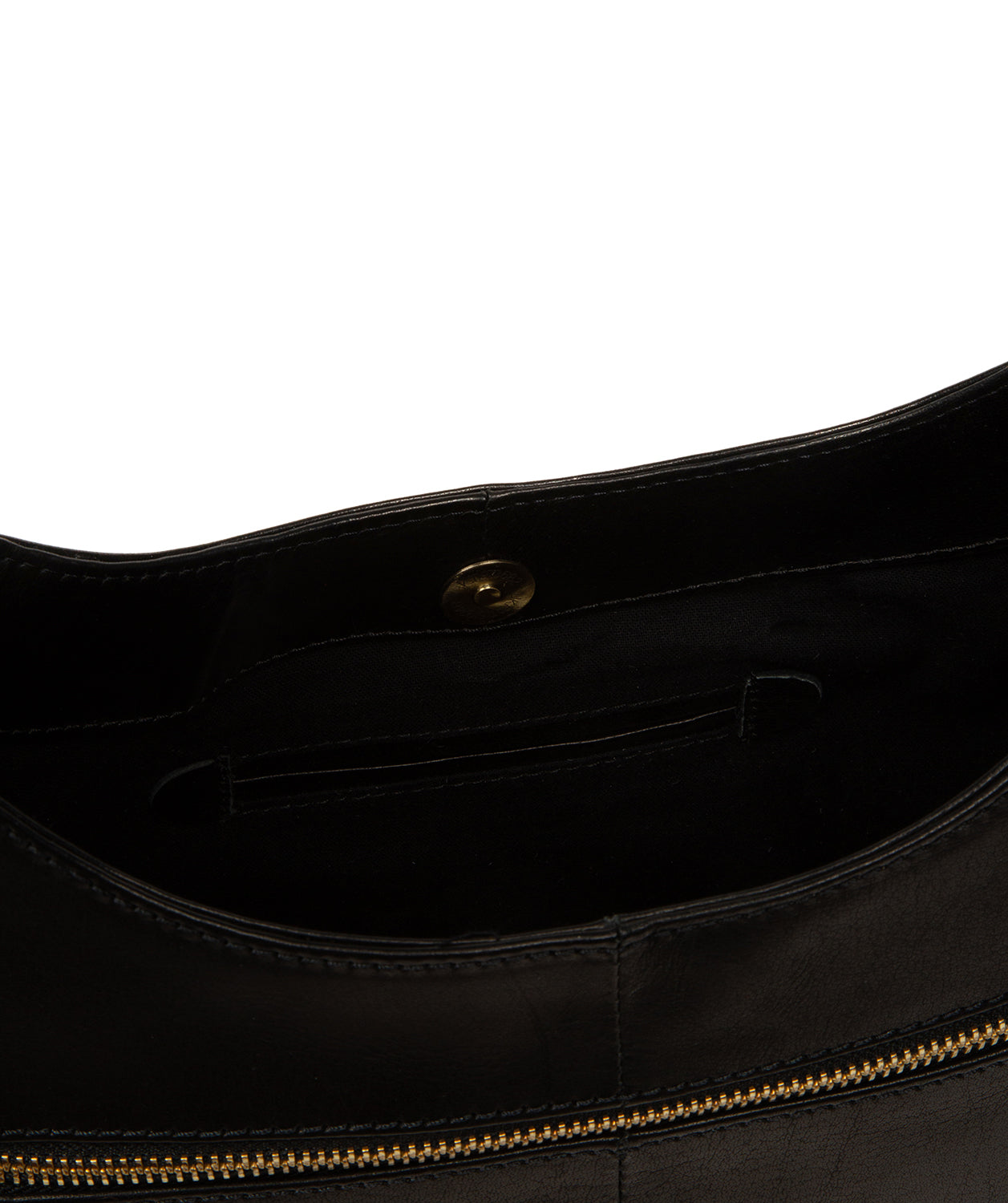 'Kyra' Black Leather Tote Bag