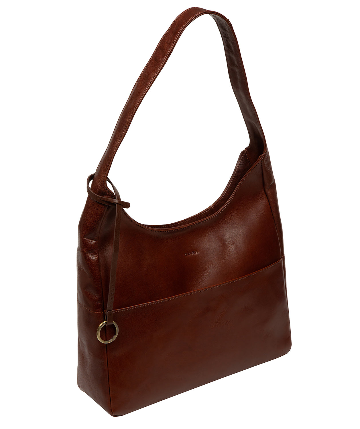'Kyra' Conker Brown Leather Tote Bag