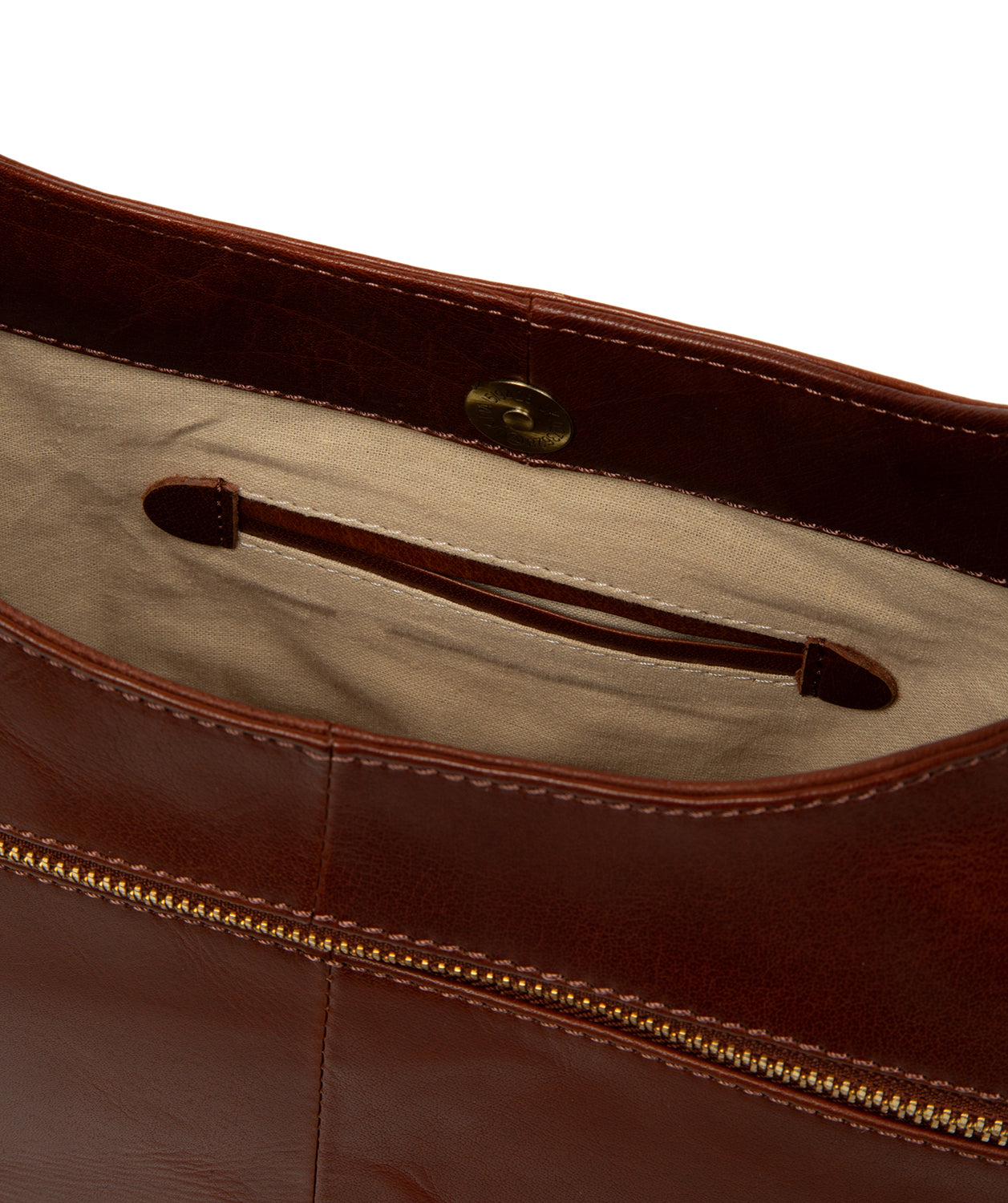 'Kyra' Conker Brown Leather Tote Bag