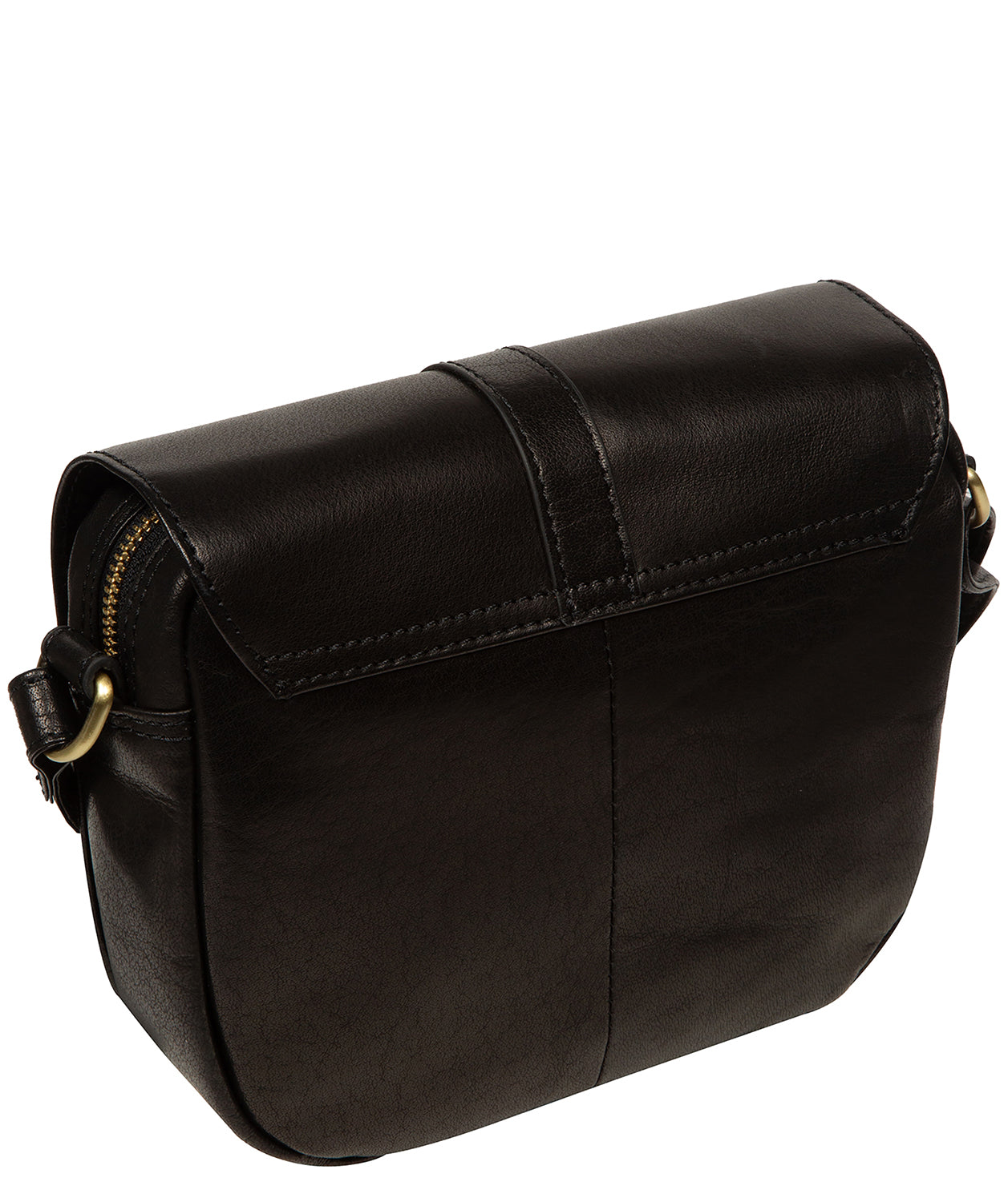 'Fern' Black Leather Cross Body Bag