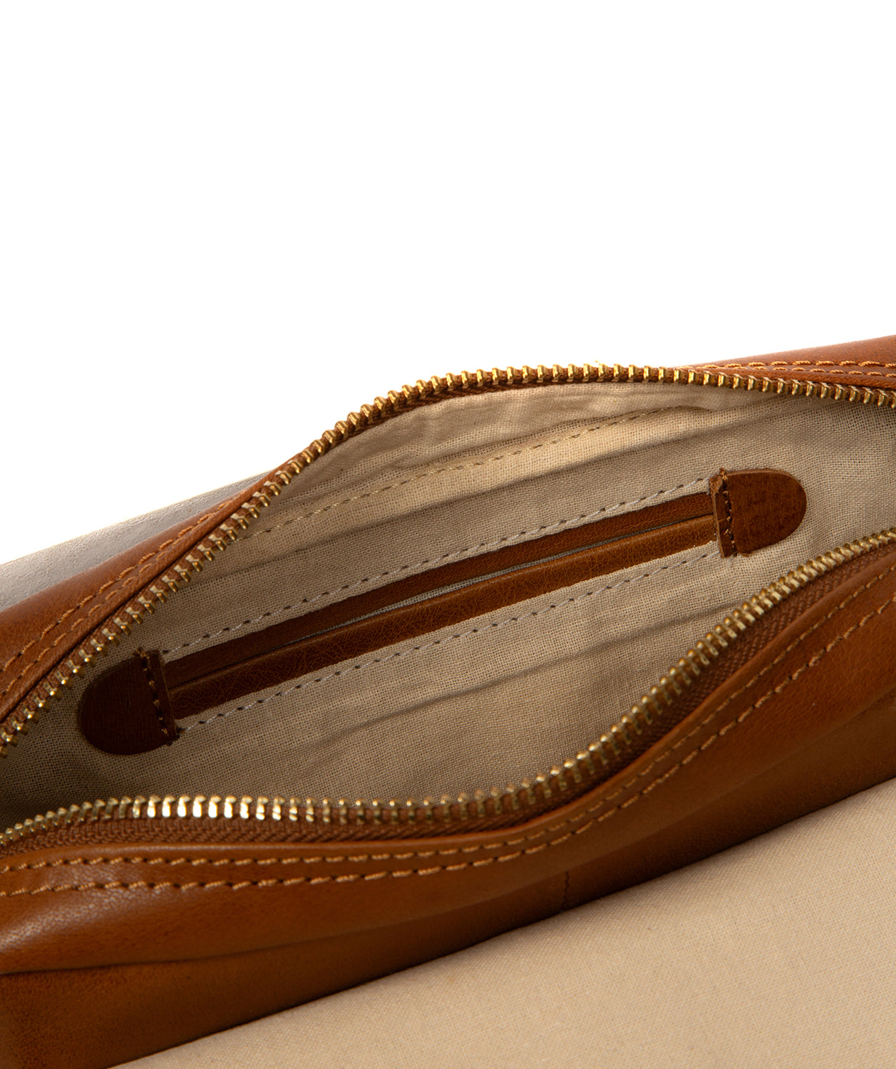 'Fern' Dark Tan Leather Cross Body Bag