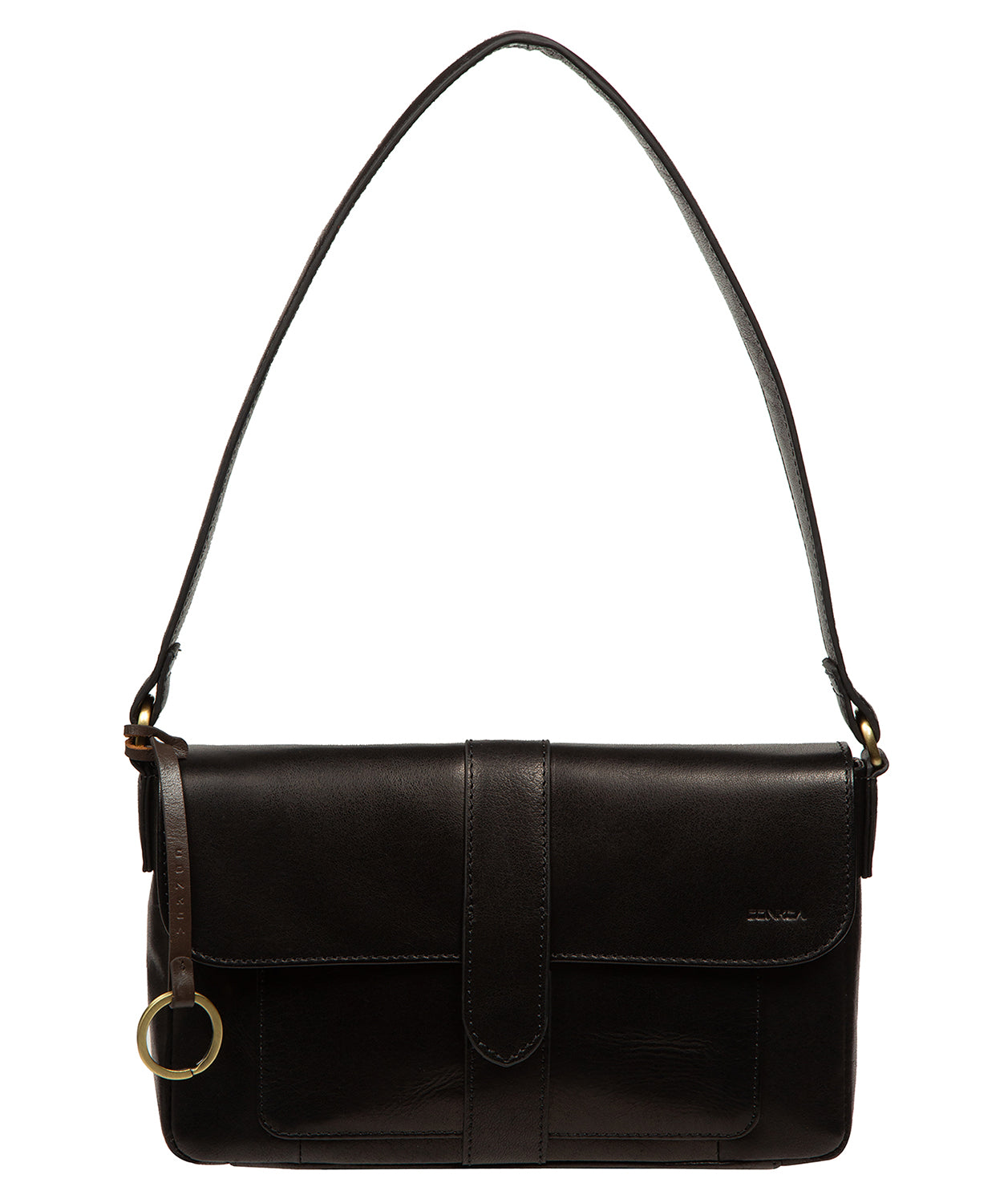 'Marianne' Black Leather Evening Bag