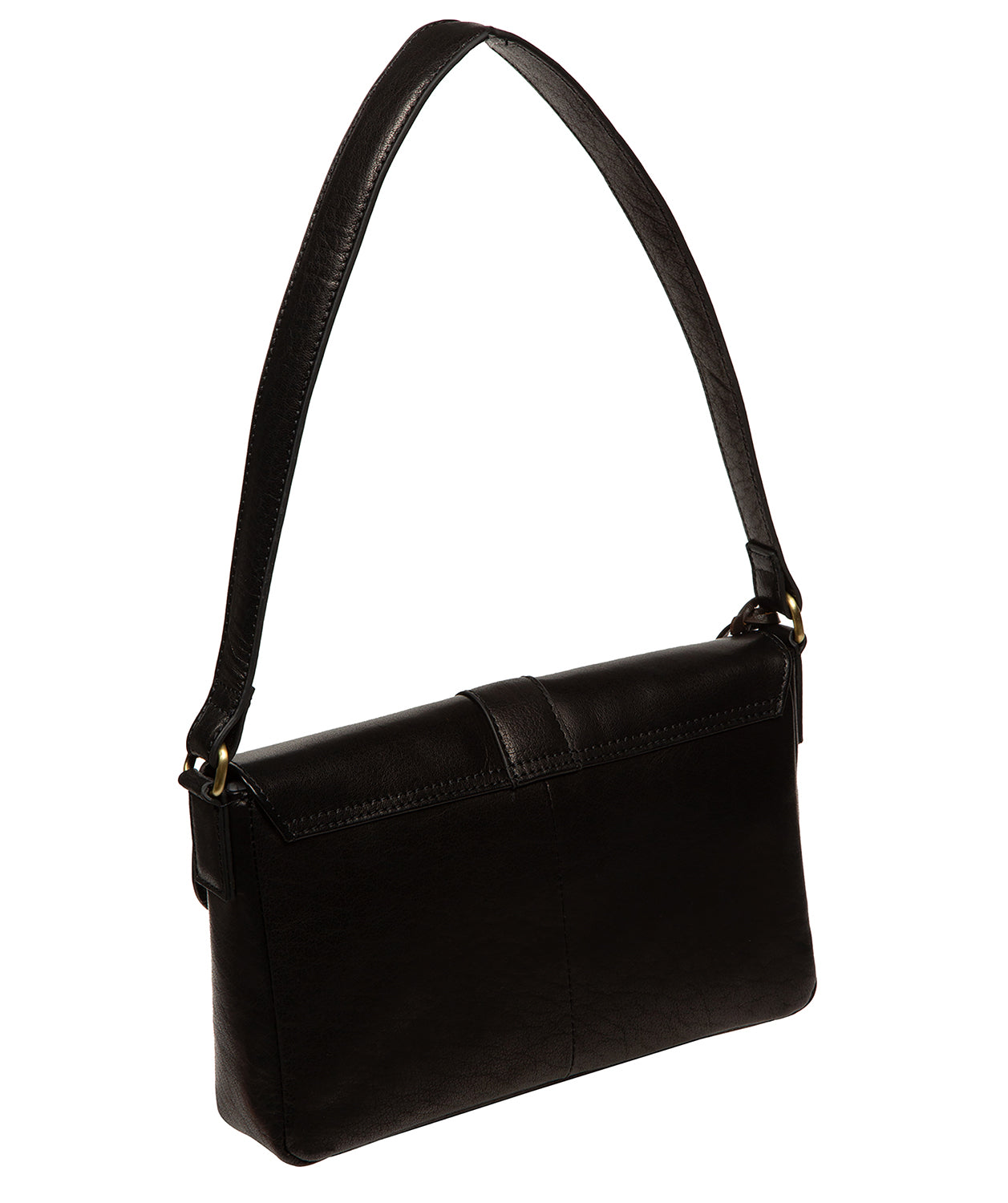 'Marianne' Black Leather Evening Bag