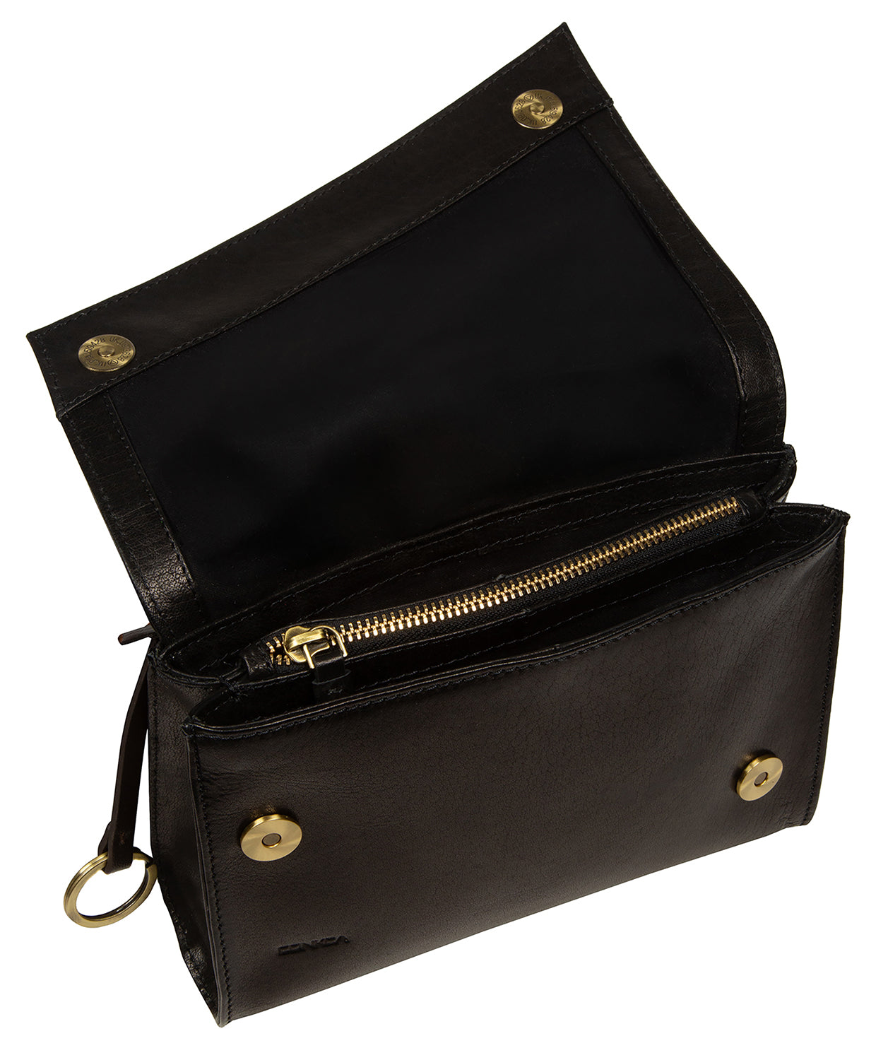 'Fallon' Black Leather Cross Body Bag