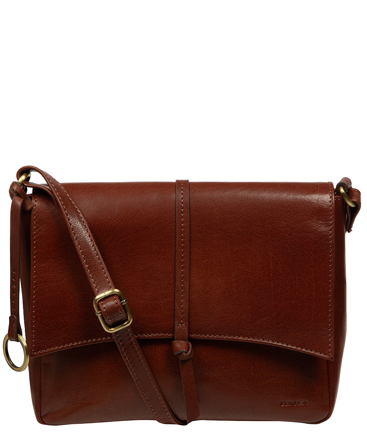 'Myla' Conker Brown Leather Cross Body Bag