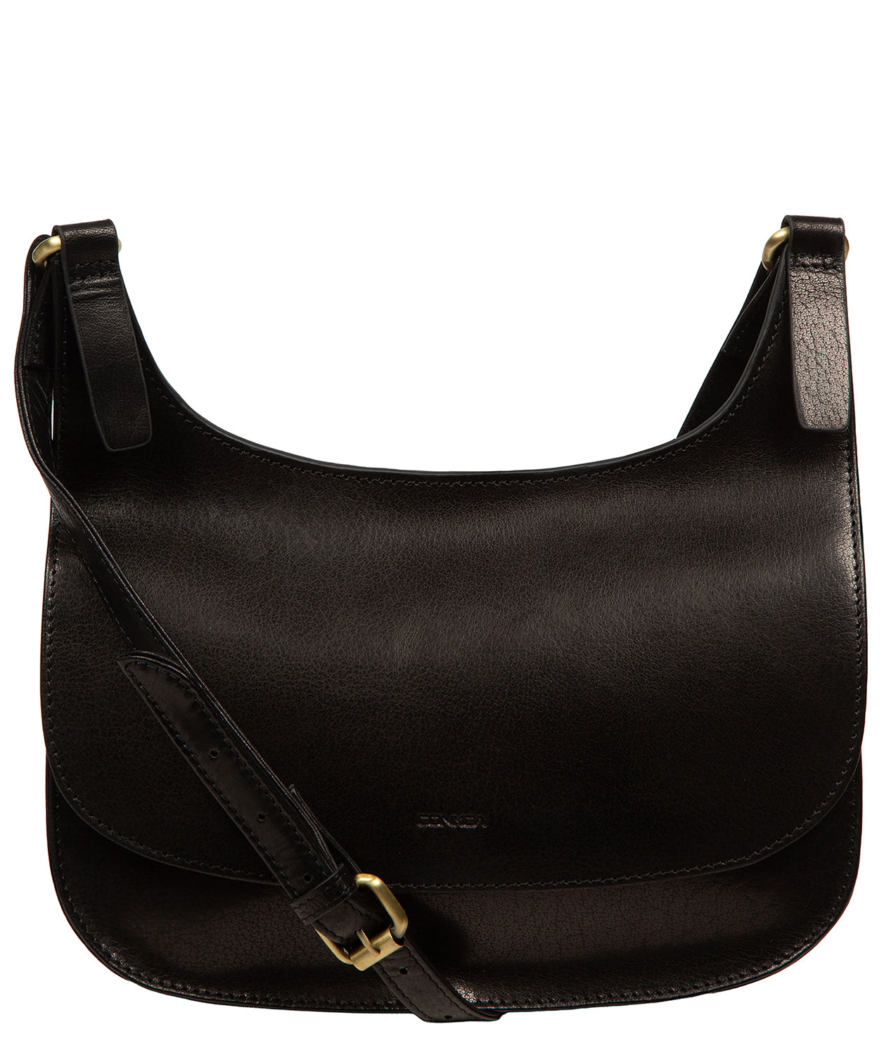 'Gia' Black Leather Cross Body Bag
