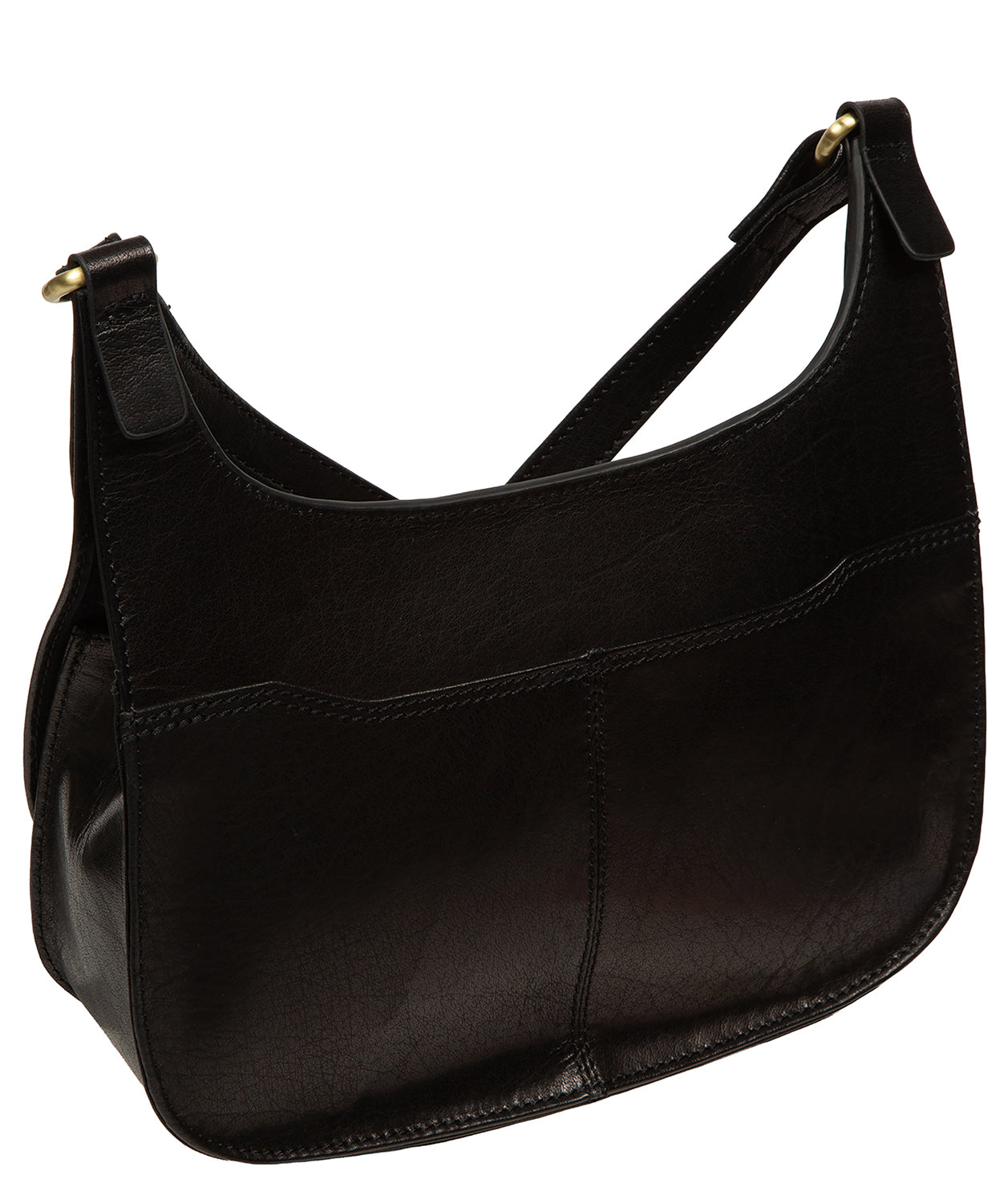 'Gia' Black Leather Cross Body Bag