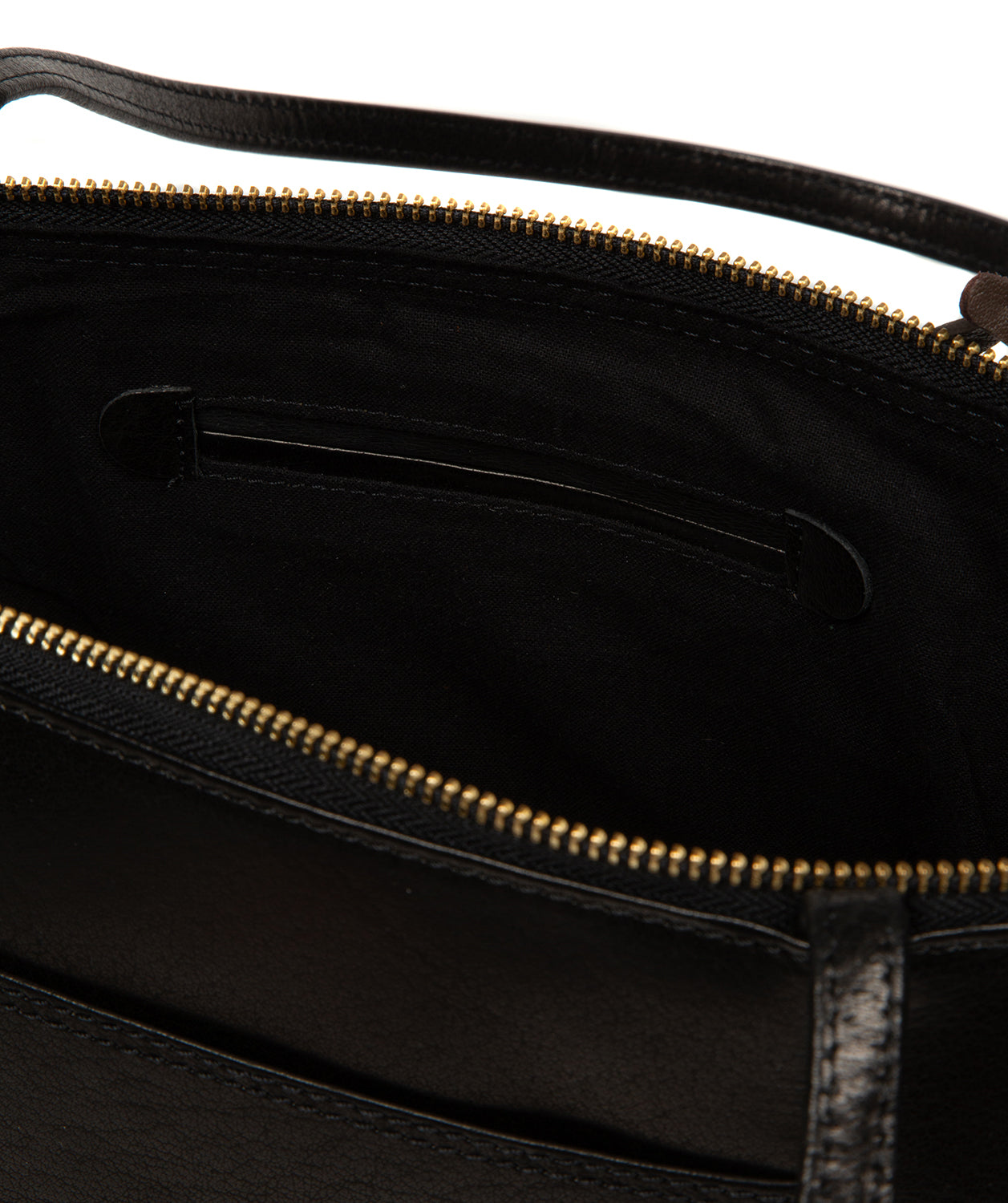 'Isolde' Black Leather Tote Bag