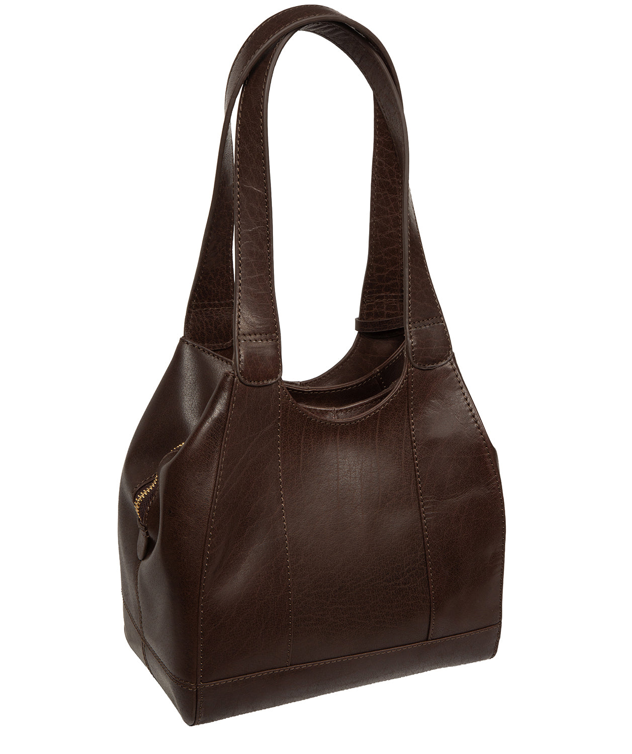 'Vesper' Cocoa Leather Handbag