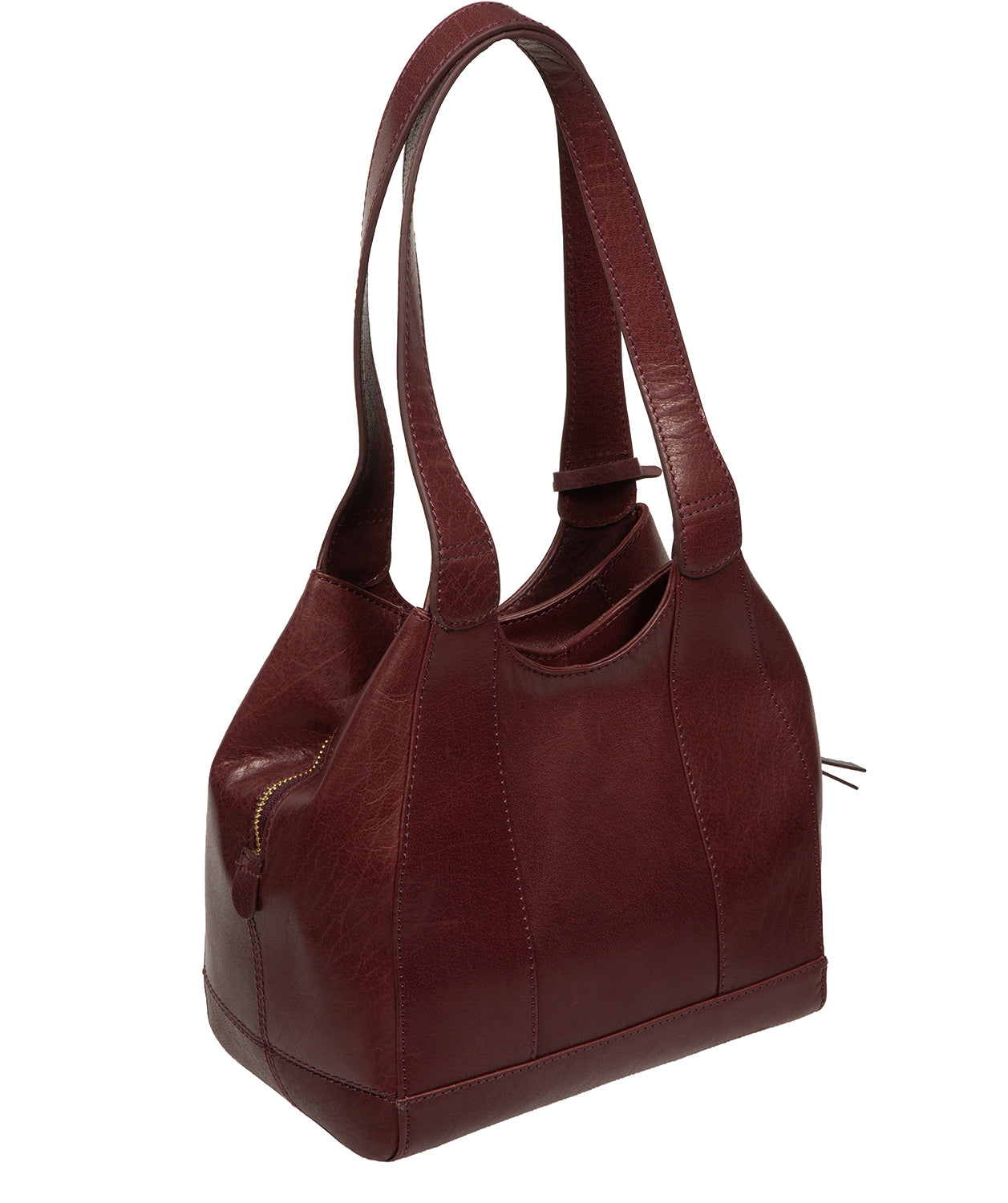 'Vesper' Plum Leather Handbag