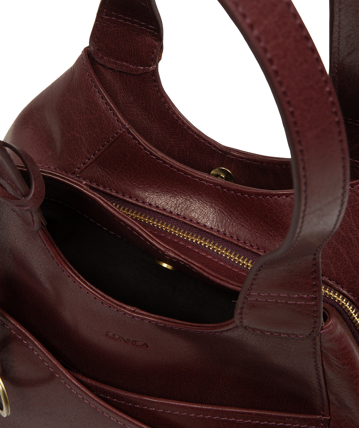 'Vesper' Plum Leather Handbag