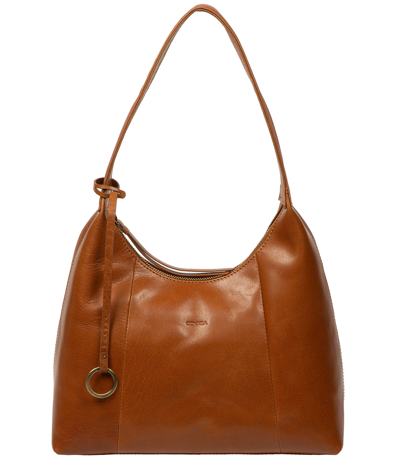 'Candy' Dark Tan Leather Handbag